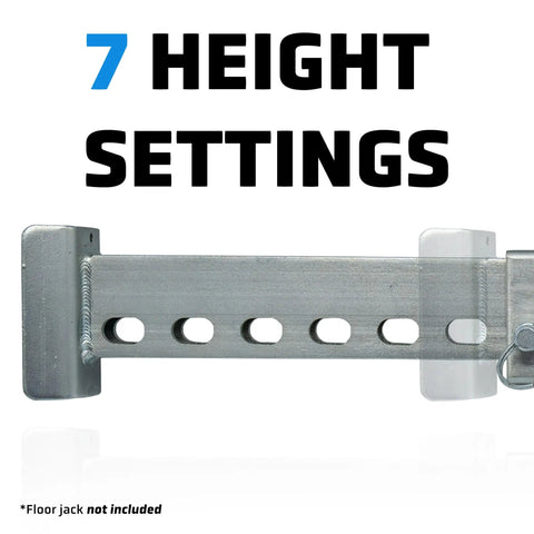 Locking Floor Jack Bar For 3.5 Ton Vehicles, 14 Inch Travel, Lightweight 3 Pound Stand Alternative with 7 height settings