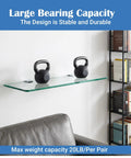 Heavy Duty Glass Shelf Brackets, Adjustable Stainless Steel Wall Mount Clamp Holders For 6-10mm Wood Or Glass Shelves, 4 Pack, Clip Style Support Hardware Replacement Parts on glass shelf