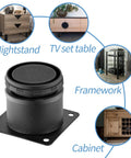 Premium Sleek Adjustable Furniture Legs Rock Solid Black Steel Cabinet Feet With Beefy Steel Frame Straight Up Tough Support For Couches Desks And Shelving Units Pack Of Eight on nightstands and cabinets.