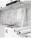 White Gray Marble Peel And Stick Contact Paper For Countertops And Backsplash Waterproof Self Adhesive Vinyl Wallpaper DIY Friendly