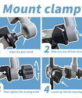 Super Lightweight Clip On Chair Parasol With Heavy Duty Universal Clamp UPF 50 Plus UV Protection Portable Mount clamp installation guide.