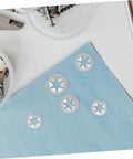 Stainless Steel Retaining Ring Assortment Kit With 30 Pieces Heavy Duty Snap Ring Sets And Bearing Clamps For Automotive Repair Machinery DIY Projects displayed on a blue surface.