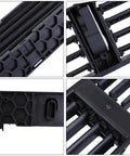 Top Tier Front Lower Active Grille Shutter With Electric Motor For Quick Slide In Direct Swap Compatible With 2016 2023 Chevy Malibu Bolt Ev And Buick LaCrosse showing detailed close-up of plastic assembly with electric motor.