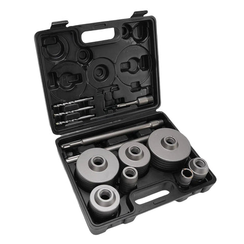 Pro Tungsten Steel Hole Saw Kit With YG8C Alloy Heads For Concrete Brick And Cement Drilling 30 To 110mm Diameters Plus Connectors in case