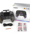 Flysky ProArt PA01 Radio Transmitter 2.4GHz 18 To 32 Channel Remote Controller with display, cable, and decals in box