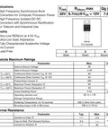 IRLB8721N N Channel MOSFET Power Transistor Pack Of 10, TO-220AB datasheet view with 30V, 62A ratings and pinout