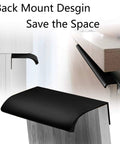 Back Mount Finger Edge Pull 80mm Black Aluminum Alloy Hidden Concealed Tab Handle for Doors and Cabinets