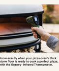 Infrared Thermometer With Built In Laser For Precise Temperature Readings, LED Display, Non Contact Measurement, Wireless Convenience, 9V Battery Included, Great For Pizza Ovens, Grills, And Home Kitchens, hand-held use at pizza oven