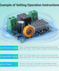 Example of settings for Two Pack Digital Dc Voltage Protector For 12 To 36 Volt Systems With Bright Lcd Readout.