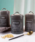 Metal Coffee Canister Set Of 3 With Tight Seal Lids These Wide Mouth Kitchen Food Storage Jars Are A Flat Out Home Run keeping tea, sugar, and coffee fresh.
