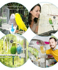Automatic Bird Water Feeder With Secure Anti Tip Bowl For Small Cages in use with happy birds and owners.