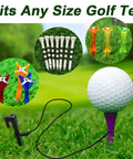 Golf Tee Anchor Kit With 4 Ground Stakes And Durable Bungee Cords Keeps Tees In Place For Consistent Swings No More Lost Tees