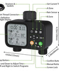 Digital Two Outlet Sprinkler Timer With Rain Delay Manual And Automatic Watering System Outdoor Controller With Display