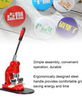 Premium Metal Badge Machine Button Maker For Custom DIY Gifts And Crafts Easy Assembly With Durable Aluminum Frame and ergonomic handle