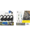 CamJam Cord Tightener 4 Pack Easy Knot Free Rope Tensioner for Camping and Hiking Gear Carabiner Clip packaging