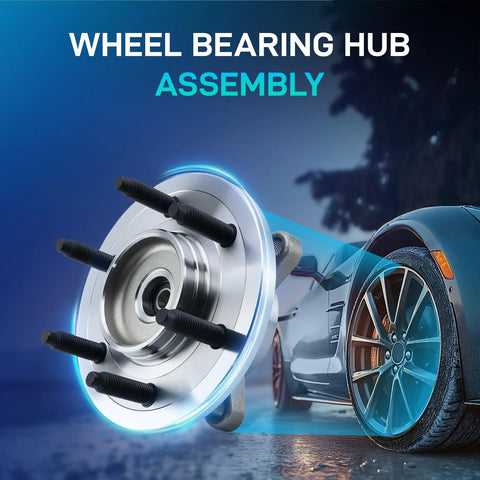 Front Wheel Bearing And Hub Assembly For 2011-2014 F-150 Expedition Navigator 6 Lug 4WD With ABS Replacement Part 515142