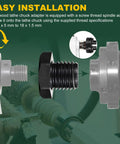 Woodworking Lathe Headstock Spindle Adapter M18x2.5mm To 1x8TPI Chuck Converter for Quick Tool Swaps installation diagram