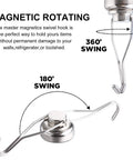 Heavy Duty Magnetic Hooks Rocking Killer Hold And Smooth Swivel Design To Supercharge Your Garage Organization While Delivering Dead Reliable Strength And Zero Fuss Daily Setup, showcasing 360° and 180° swivel capabilities.