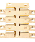 Brass Adjustable Double Ball Cabinet Door Catch Latch Hardware For Furniture Doors, 50mm, 4 Pack, Gold Color, Top View