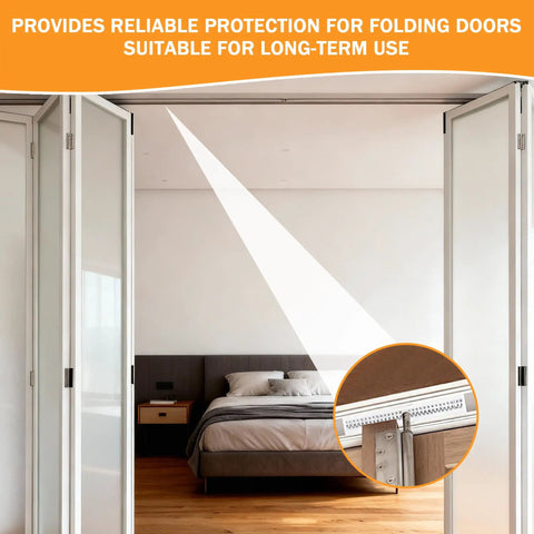 4 Pack Nylon Bi Fold Closet Door Slide Guide With Spring Rail Top Mount Folding Door Track Replacement in bedroom setting