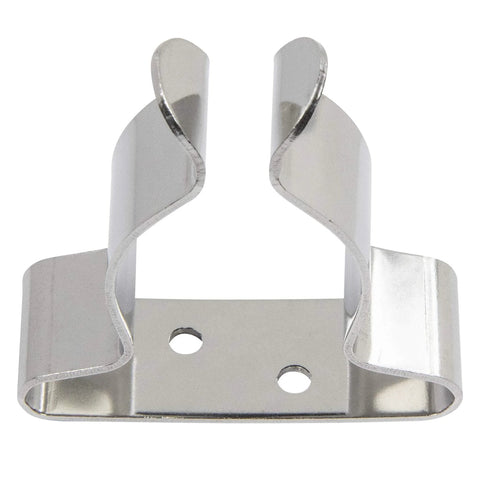Seachoice polished stainless steel spring clamps, pack of 2, 1-1.75 in, front view