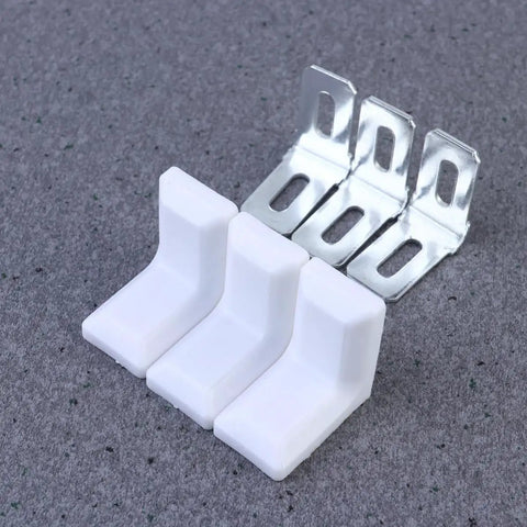 28 Pack White Plastic Corner Brackets For Furniture Reinforcement Anti Slip Desk And Chair Corner Braces Durable Plastic Supports
