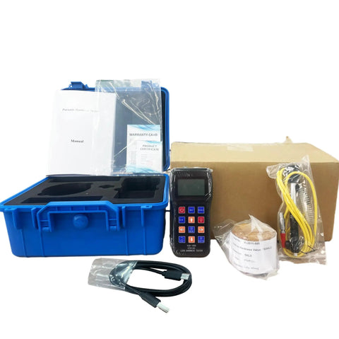 Pro Grade Leeb Hardness Tester Meter 170 To 960 HLD for Metals Durometer Tester With HL HB HRB HRC HRA HV HS Scales Includes Standard D Type Impact Device And D Test Block For Steel Iron Bronze Copper And 10 Materials, kit