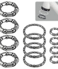12 Piece Bike Wheel Ball Bearings And Retainer Cages Set In Three Sizes For Front And Rear Hubs And Bottom Bracket Built With Durable Steel