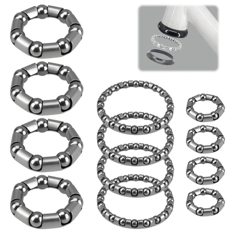 12 Piece Bike Wheel Ball Bearings And Retainer Cages Set In Three Sizes For Front And Rear Hubs And Bottom Bracket Built With Durable Steel