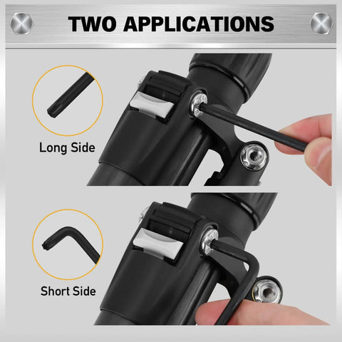 Torx Star Allen Wrench Set 11 Piece With Long Arm Wrenches And Extension Bar T10 Through T50 Heat Treated S2 Steel With Black Oxide Finish For Auto Motorcycle Home DIY Projects Pro Grade Heavy Duty Maintenance used on long and short sides