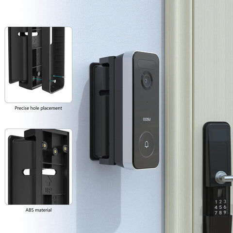 0 To 90 Degree Adjustable Video Doorbell Mount For AOSU Ultra Pro And SE Cameras Left Right Angle Plate Wedge Kit installed view