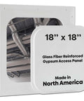 No Sweat 18 x 18 Flush Mount Ceiling Access Panel Built Like A Tank With Glass Fiber Reinforced Gypsum for easy access.