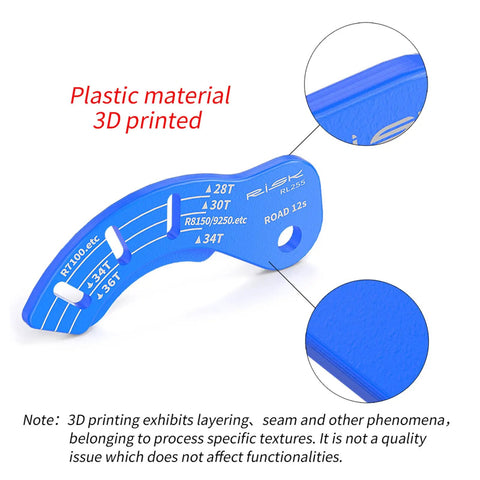 3D printed blue plastic 12 Speed Di2 Derailleur Adjustment Tool 2 Pack for Road Bikes Electronic Shifters With Precise Tuning Gauge