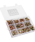 Pro Grade Rivet Nut Set Zinc Plated Steel Vertical Blind Riveting Nuts Kit For Metal Fabrication Auto And Furniture Assembly, open box