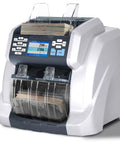 Two Pocket Money Counter With Pro Grade Bank Counterfeit Detection For Mixed Denomination And Multi Currency, Cash Bill Sorter