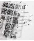 Thinking Process: stainless steel hex set screws assortment M3 M4 M5 M6 M8 in organizer tray