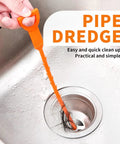 Four Pack Flexible Drain Snake For Stubborn Pipe Clogs And Hair Buildup In Kitchen Sinks Bathrooms And Showers Features Nifty Barbed Wand cleaning hair in sink.