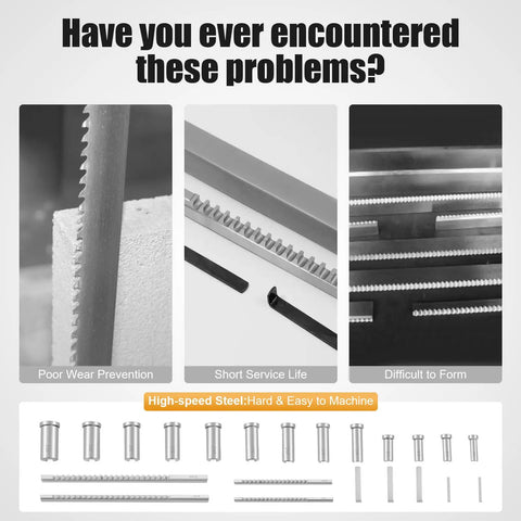 Comparison of wear issues with All In One Keyway Broach Kit 22Pcs Set 2-6mm Metric, showing durability of high speed steel
