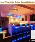 12V Dimmable LED Driver 60W Triac ELV MLV Transformer for LED Strips and Modules Smooth Flicker Free Dimming with Lutron and Leviton Switches Plug And Play Power Supply for Modern Accent Lighting installed for ceiling, cabinet, spot, and LED strip lighting