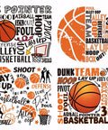 Basketball Iron On Transfer Patches Set Four Designs For Kids Teens Shirts Hoodies Jackets Ready To Press Washable DTF Transfers
