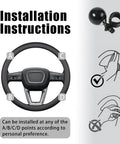 Installation guide for 8 Ball Steering Wheel Knob Spinner For Easy City Driving And Heavy Duty Use, 360 Degree Rotation Suicide Knob Handle