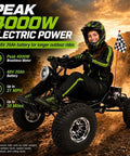 48V Electric All Terrain Go Kart With 20Ah Battery And 4000W Peak Brushless Motor Smooth Power Delivery Hitting 31 Mph Shaft Drive outdoor ride