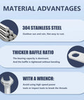 Material advantages of Four Set M8 Stainless Steel U Bolts Kit With Nuts Washers And Plate 40mm Wide 90mm Long 304 Grade U Bolts