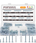 255 Piece High Hardness Wood Screws Kit With Nine Sizes From Half Inch To Two Inch Includes Size 6 And Size 8 Phillips Flat Head Screws