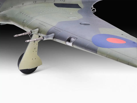 Close-up of wing detail on Hawker Sea Hurricane Mk IIC 1:32 Scale Unbuilt Unpainted Plastic Model Kit For WWII Naval Fighter Enthusiasts