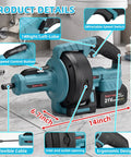 Superb Cordless Drain Auger And Tough Pipe Snake Bundled With A Fast 21V Lithium Battery And Charger for easy kitchen and bath drain clearing