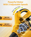 Cordless Leaf Blower With 2 4.0Ah Batteries And Fast Charger, 580 CFM 180 MPH Beast Electric Handheld Blower, internal motor detail