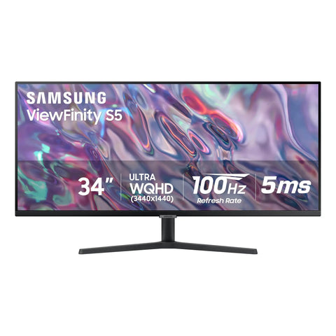 34 Inch Ultra WQHD Ultrawide Monitor With 100Hz Refresh, 5ms Response, HDR10, AMD FreeSync, Eye Care, Borderless Design, PIP PBP