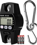 Digital Hanging Crane Scale 660Lb 300Kg With Hold And Tare, Heavy Duty Aluminum Body, Stainless Steel Hook, batteries included.