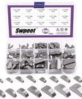 150Pcs Woodruff Keys Set In 15 Sizes 3mm 4mm 5mm 6mm 8mm 10mm Half Moon Semicircle Bond Keys For Fasteners And Mechanical Hardware Metric Assortment Kit displayed in open plastic case.